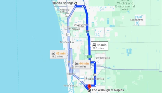 Bonita Springs to Rehab in Naples